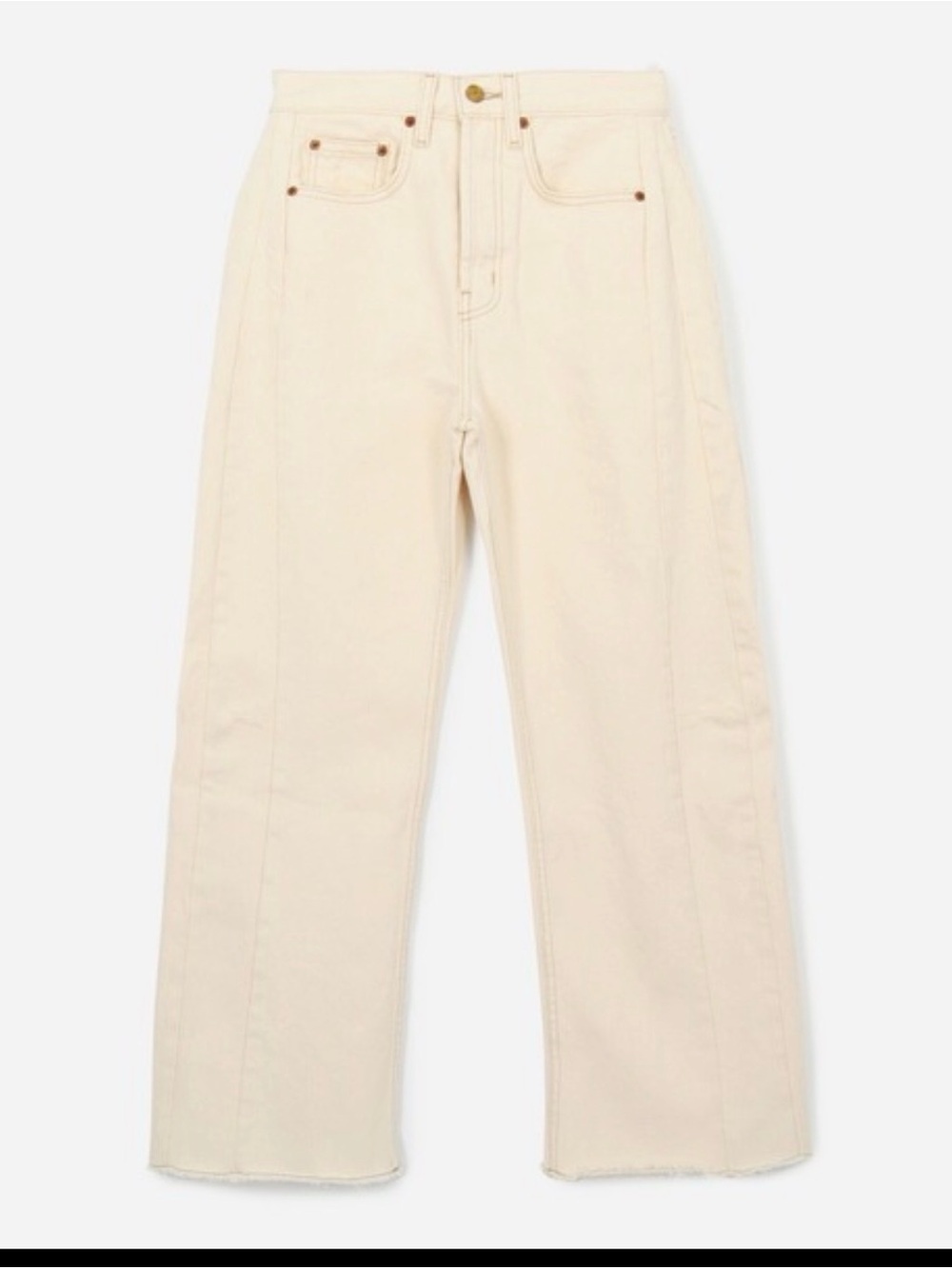B SIDES Lasso Jeans in Ecru – Size 25 – Original Retail $385